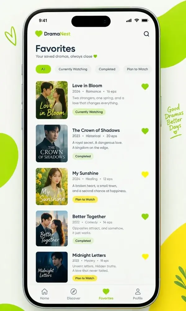 91短剧APP 我的收藏界面